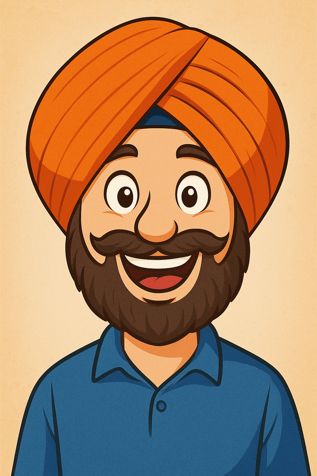 Sidhu Mortgage Wala wearing an orange turban